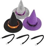 ULDIGI Halloween Decorations Wine Bottle Toppers Witch Hat Scarf Festive Wine Decor Party Supplies Purple