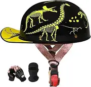 Baseball Cap Vintage Motorcycle Half Helmet , Adult Retro German Style Half Shell Helmet with Quick Buckle - DOT Approved Summer Street Bike Cruiser Scooter Helmet for Men Women