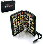 [PinFolio] Classic Pin Display Bag, Lightweight Sports Pin Book Designed for Storage & Easy Trading Up to 100 1-Inch Enamel Pins, Black, Classic