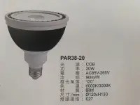 在飛比找Yahoo!奇摩拍賣優惠-【燈飾林】LED 20W E27 PAR38 杯燈 光源