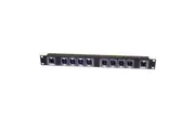 BravoPro PSS009 2 Circuit Cat 5/5e/6 Breakout to 4 x XLR3 Male & 4 x XLR3 Female 1RU Rack Mount