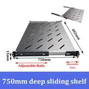 Brand New 750mm Deep Sliding Shelf For 1000mm Deep 19" 19 inch Server Cabinet