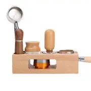 Espresso Tamping Station, Beech Wood Portafilter Holder Espresso Coffee Equip...