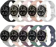 HAYONLIY 10 Pack Slim Silicone Sport Bands Compatible for Garmin Venu 3S/Vivoactive 4S/Venu 2S/ Vivomove 3S/Forerunner 255s/Forerunner 265s, 18mm Soft Thin Quick Release Strap for Women