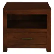 Paris 1 Drawer Lamp Table - Mahogany