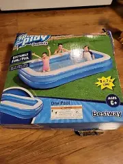 Splash & Play Inflatable Rectangular Family Pool 8' 7" X 60" Bestway Holds 206gl