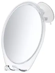 Shower Mirror Fogless for Shaving - with Suction, Razor Holder for White Large