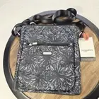 NWT Baggallini Go Bagg RFID Crossbody Strap Black Midnight Blossom Sz Small