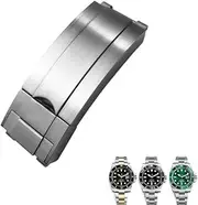 [BANDKIT] For Rolex Submariner OYSTERFLEX GMT 20mm Watch Strap Bracelet 904L Stainless Steel Glide Folding Buckle Watch Band