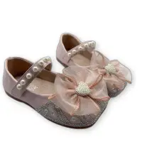 在飛比找博客來優惠-珍珠蝴蝶結女童娃娃鞋 (T029) 童鞋 公主鞋 嬰幼童鞋 