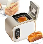 Small Bread Maker, Electric Bread Machine with Visual Glass Window, 13 Program Settings, 15H Timer and 1H Keep Warm, Automatic Breadmaker for Kitchen, Home