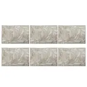 6x Maxwell and Williams Table Accents Cut-Out Placemat 45X30cm - Leaf Gold