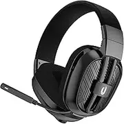 JIMYIU Gaming Headset, Wireless Headset for PC, PS5, PS4, Mac, 2.4 GHz/BT Headset PS5 with Microphone Noise Cancellation, 50H+ Battery Life, Black