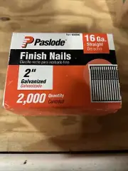 Paslode Nailer Straight Finish Nails Galvanized Chisel Point 2" x 16 Ga 2000 Box