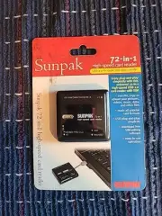 Sunpak 72-in-1 High-Speed Card Reader Built In USB 2.0 Self Storage Plug (NEW)