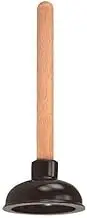 Rocky Mountain Goods Small Drain Plunger - Perfect Size for Unclogging Slow Sinks, Drains, Tubs and Showers - 9” Solid Wood Handle - Unclogs Sinks and Drains Better Than Toilet Plunger
