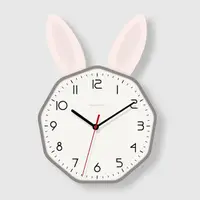 在飛比找Yahoo奇摩購物中心優惠-時尚簡約時鐘1 可愛小清新兔子鐘錶掛鐘