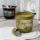 Plastic Dirty Clothes Basket Large Capacity Sundries Storage Basket Bathroom