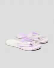 [Billabong] Billabong Girls' Kicks Marble Flip Flops Slippers in Tulip Purple Size 02 02 Tulip Purple
