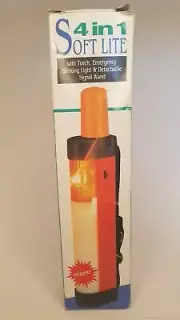 4 in 1 SOFT LITE EMERGENCY LIGHT Auto Safety Camping Torch Blinking Original Box