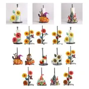 Flowers Christmas Iron Paper Towel Holder Napkin Stand for Kitchen Home