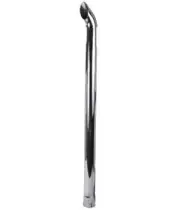 Fits John Deere 48" CHROME 2 1/2" ID CURVED EXHAUST STACK PIPE SLOTTED
