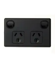 Beacon Lighting Lucci Power Gravity Twin 10A GPO Only in Matte Black