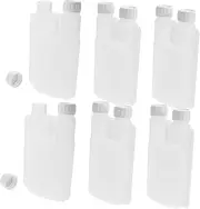 Amosfun 6Pcs Reusable Wine Flasks with Dispenser for Concerts Travel Parties Leakproof Liquor Storage