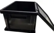 ESD Container with Hinged Lid Clip Locks (Anti-Static) 600x400x280mm