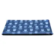 Lexi & Me Kennel/Crate Mat Steel Blue Geo Large/X-Large - Large/Extra Large