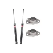Pair Rear KYB Shock Absorbers + Strut Mount Kit for Audi Q3 8U TFSI TDI Quattro