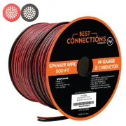 14 Gauge 500' Feet Speaker Wire Red Black 2 Conductor Copper Clad CCA 12 Volt