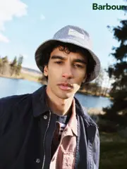 Barbour® Blue Tynedale Bucket Hat (AD4289) | $81