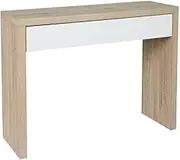 Artiss Console Table, Wood Narrow Side Hallway Tables Sofa Hall Desk Drawers Display Home Bedroom Office Living Room Entryway Furniture, with 1 Spacious Storage Drawer White