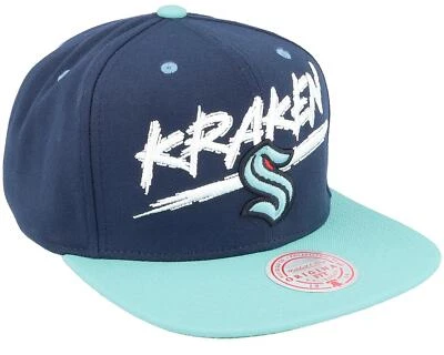 Mens Mitchell & Ness NHL TRANSCRIPT SNAPBACK KRAKEN