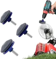 3pcs Lawnmower Dull Blade Sharpener, New Lawn Mower Blade Sharpener Kits, Universal Blade Sharpeners for Lawn Mowers for Any Power Hand Drill
