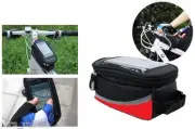 Bicycle Pouch Bag Waterproof Mobile Phone GPS Red Trim Road BMX Mountain Bike AA