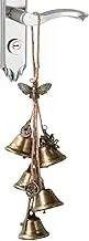 Door Bell Hanger - Entryway Hanging Accent, Leather Strap with Hanging Bells, Classic Door Chime Design | Functional Jingle Bell Hanger Front Door Decor, Pet Signal Trainer Holiday Decoration