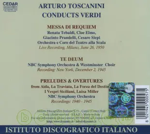 Arturo Toscanini Conducts Verdi: Messa di Requiem, Te Deum, etc. / Orchestra and Chorus of Teatro alla Scala di Milano