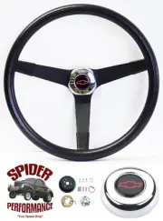 1960-1969 Chevy pickup steering wheel Red Bowtie 14 3/4" VINTAGE BLACK