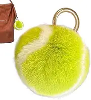 [Generic] Tennis Ball Keyring - Soft Imitation Rex Rabbit Hair Tennis Ball Pendant | Multipurpose Plush Sports Tennis Ball | Tennis for School Bags, Backpacks and Wallets, Multicolor, Tennis Ball Keyring