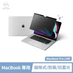 【NAUGHTY GHOST 頑皮鬼】MACBOOK PRO 14吋 防窺保護貼/防窺片(台灣製造｜防窺+抗藍光｜MAC專屬磁吸式)