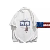 在飛比找蝦皮商城精選優惠-美式復古街頭潮流1998年男女時尚白色襯衫oversize夏