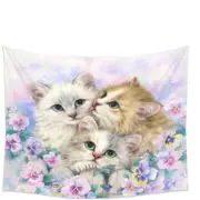 Three Adorable Kittens Daydreamers Cat Art Tapestry