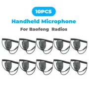 10PC Handheld Microphone Speaker Mic PTT For Baofeng UV-5R UV-82 Walkie Talkie