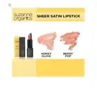 SUZANNE Organics Sheer Satin Lipstick & Natural Blushing Powder Set Honey Glow