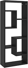 vidaXL Wall Shelf Bedroom Living Room Office Hanging Floating Book Display Shelf CD Wall Cabinet Rack Storage Furniture Black Engineered Wood