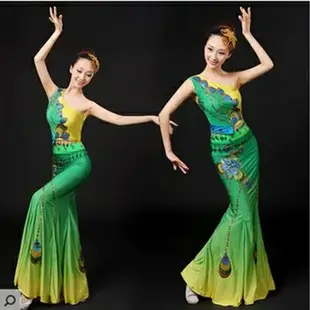 傣族演出服新款2016吉祥孔雀舞蹈服裝少數民族演出服舞臺表演服裝