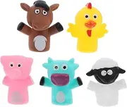 Vaguelly Wear-Resistant Boys and Girls Finger Puppets 5pcs Animal Puppets for Storytelling for Toddlers