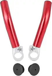 X AUTOHAUX Pair Bike Bicycle Handlebar End Grip with Bar Ends Plug Red for 7/8" Handlebar Road Bike MTB